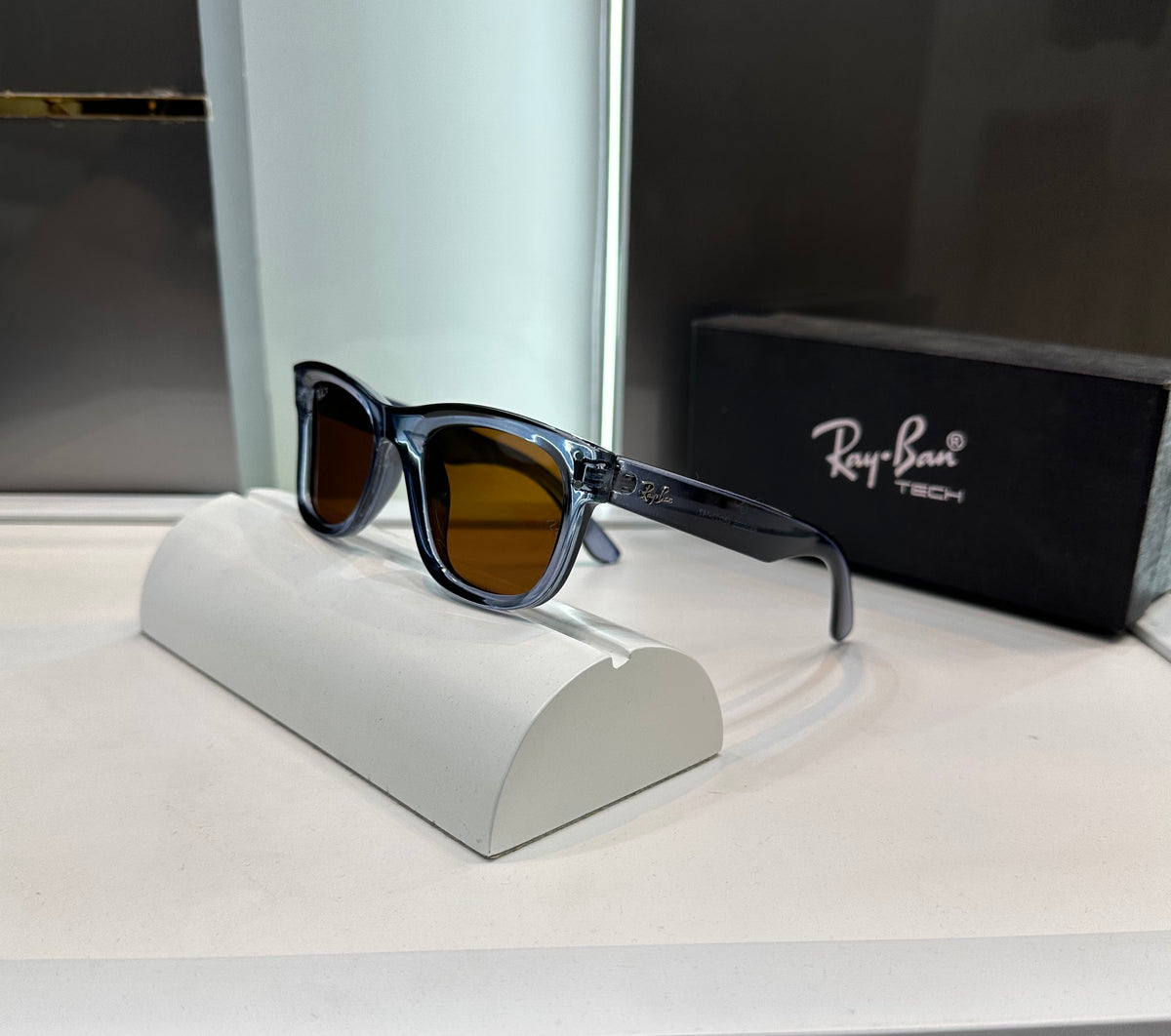 Rayba n 502 Blue Brown Ultimate Luxury Sunglass With OG Packaging