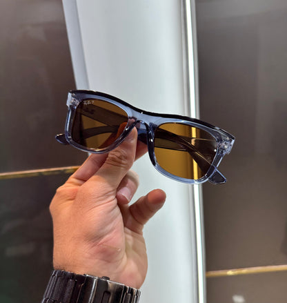 Rayba n 502 Blue Brown Ultimate Luxury Sunglass With OG Packaging