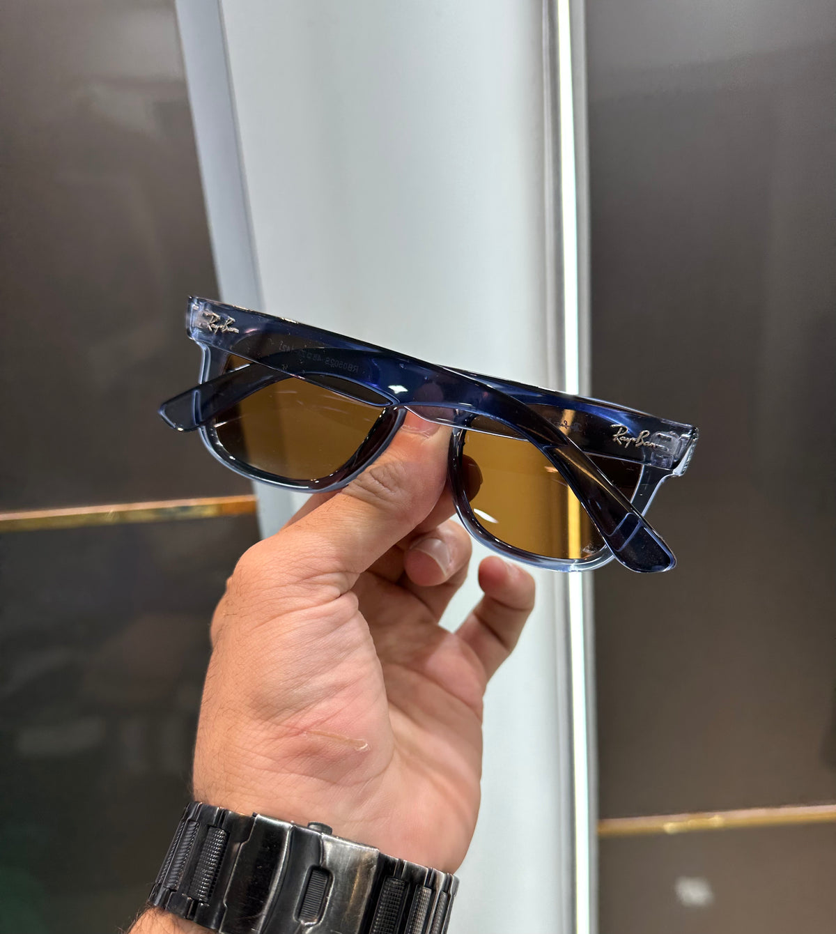 Rayba n 502 Blue Brown Ultimate Luxury Sunglass With OG Packaging