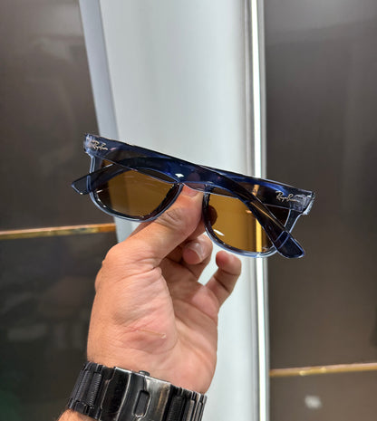 Rayba n 502 Blue Brown Ultimate Luxury Sunglass With OG Packaging