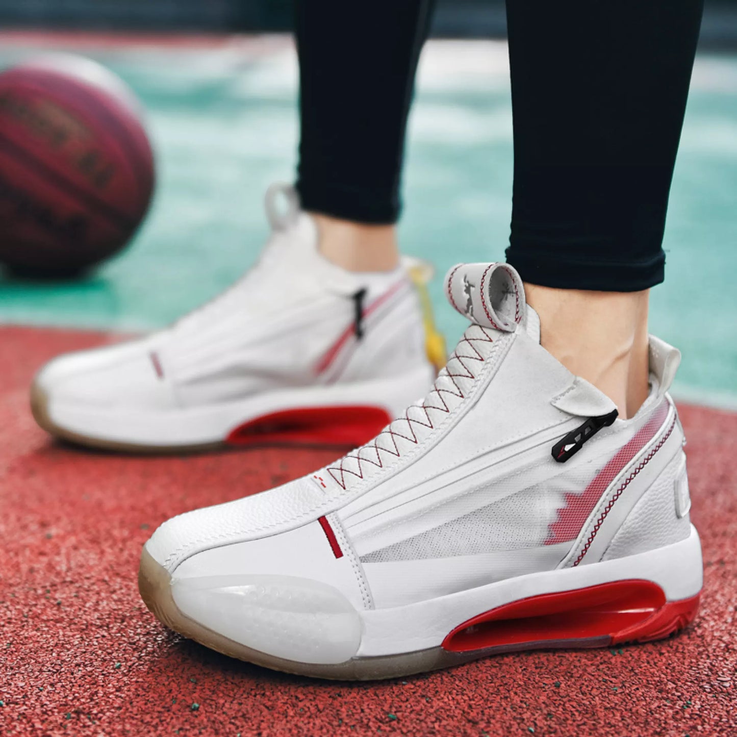 CUBICS 34 Zorden High Top Basketball Sneakers - White